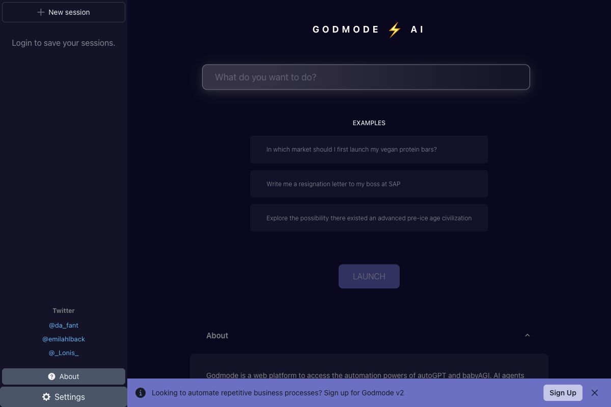 Godmode AI Automation Platform