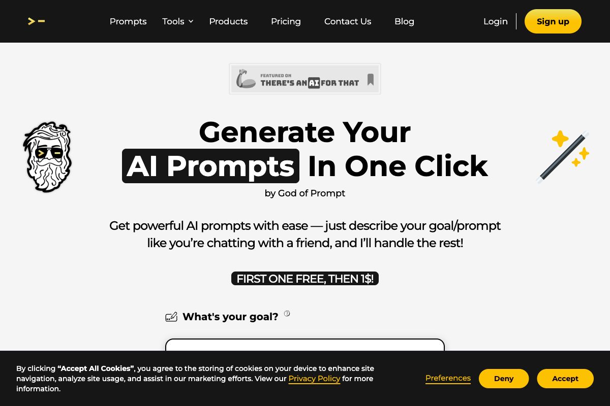 God of Prompt - AI Prompt Generator Tool