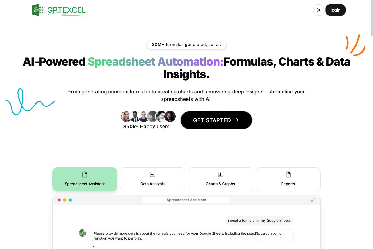 GPTEXCEL - AI Assistant for Spreadsheet Automation