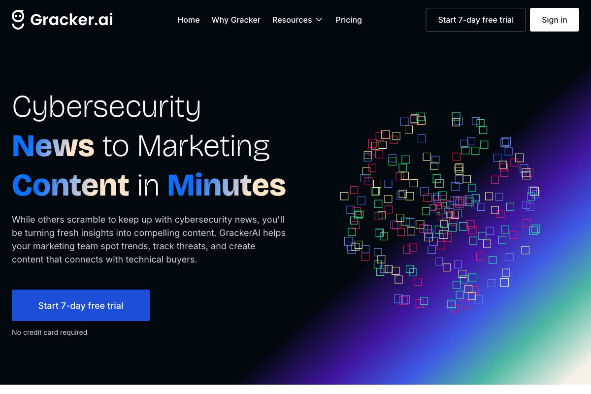 GrackerAI - Cybersecurity Content Creation Platform