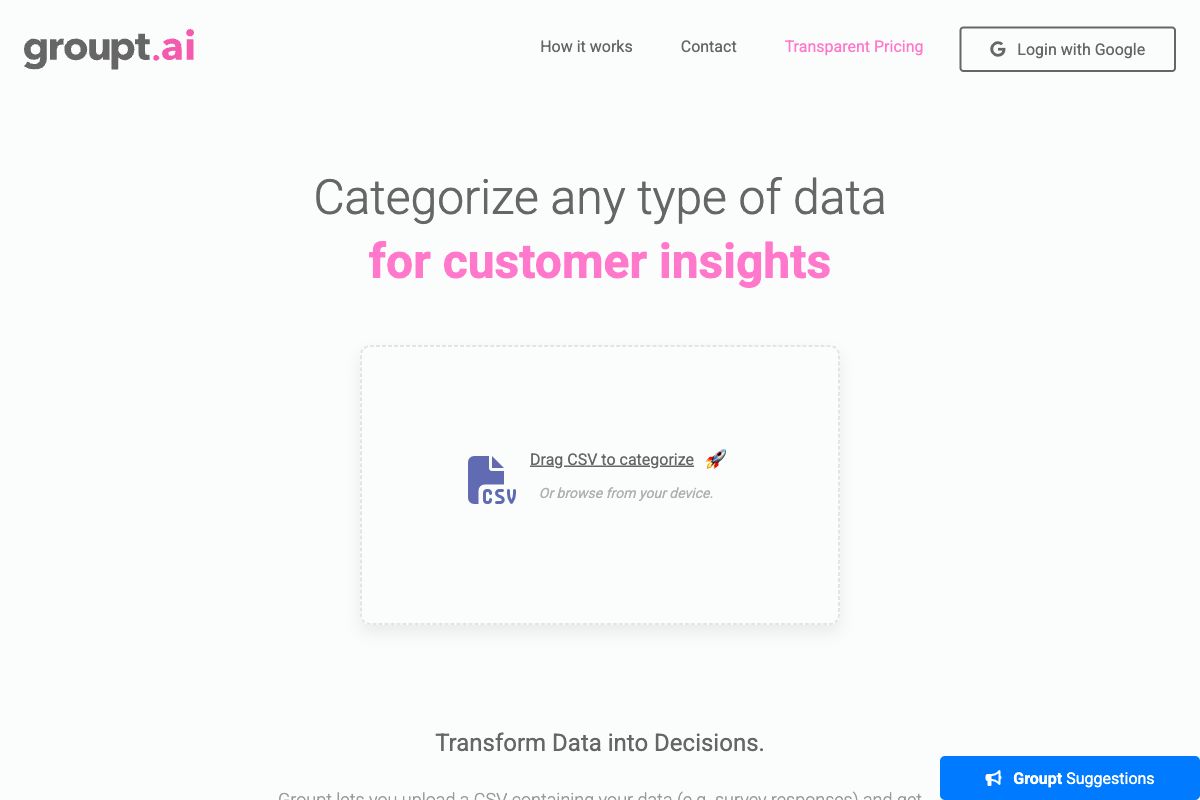 Groupt - Transform Data into Decisions