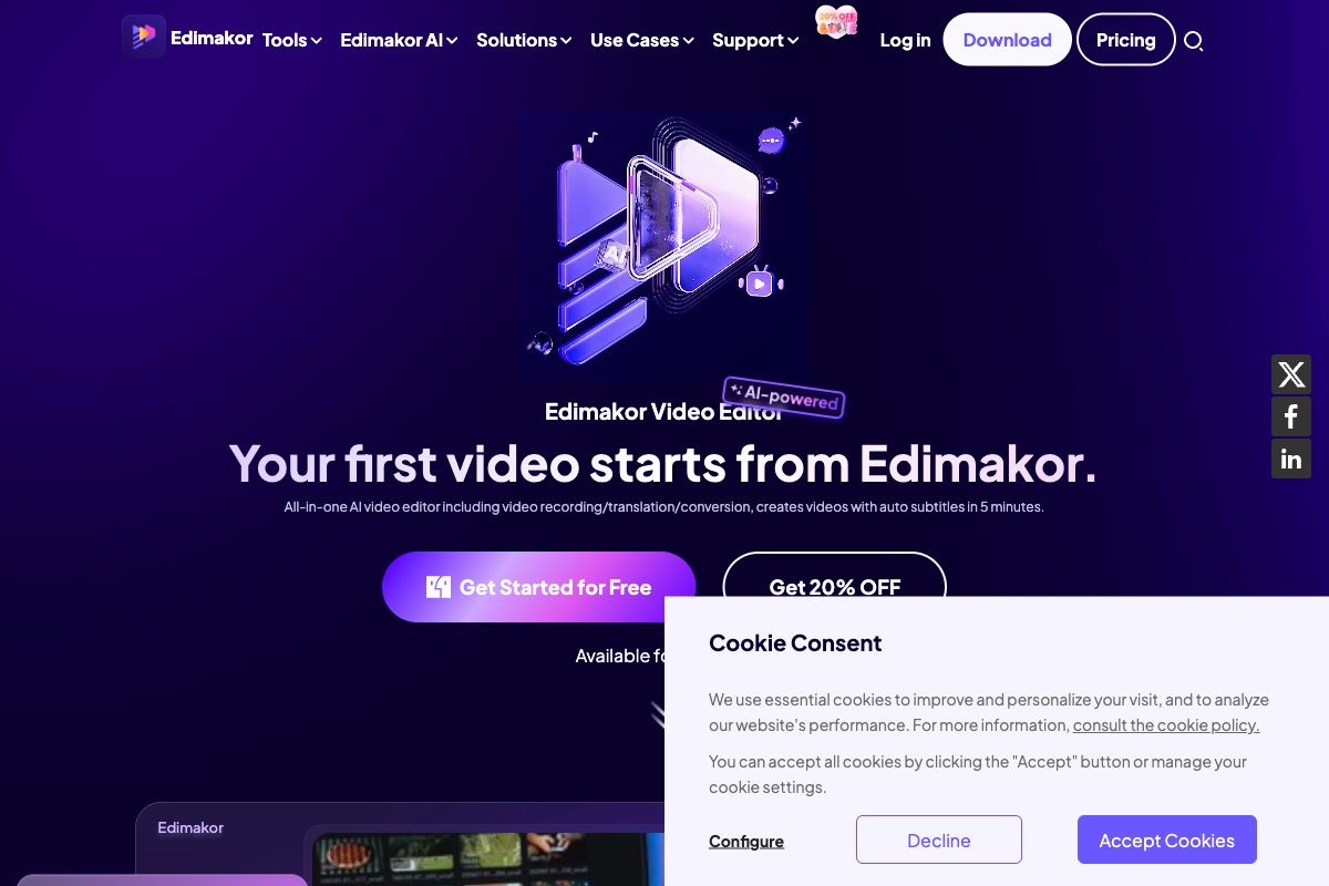 Edimakor - AI-Powered Video Editor