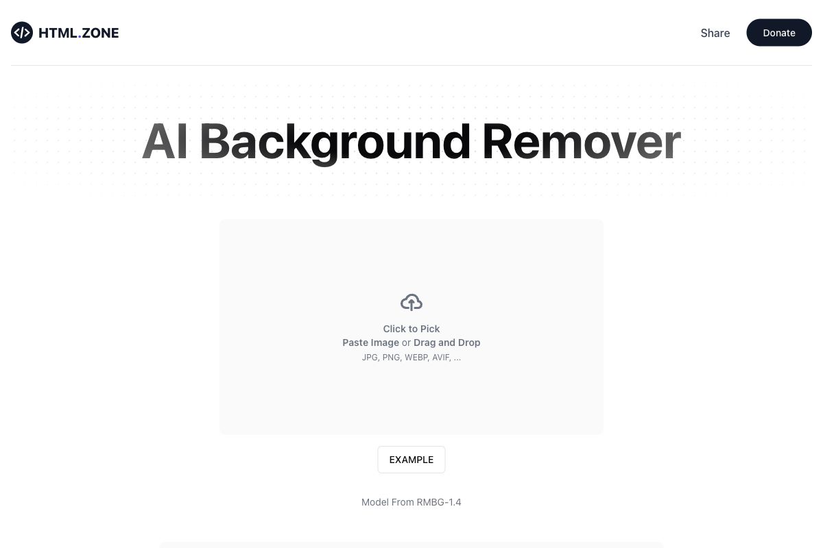 AI Background Remover by HTML.ZONE