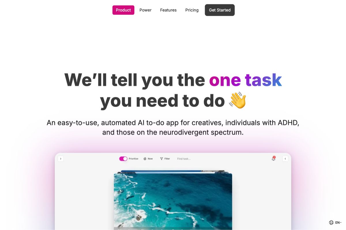 OneTask: AI-Powered To-Do App for Creatives and Neurodivergent Users