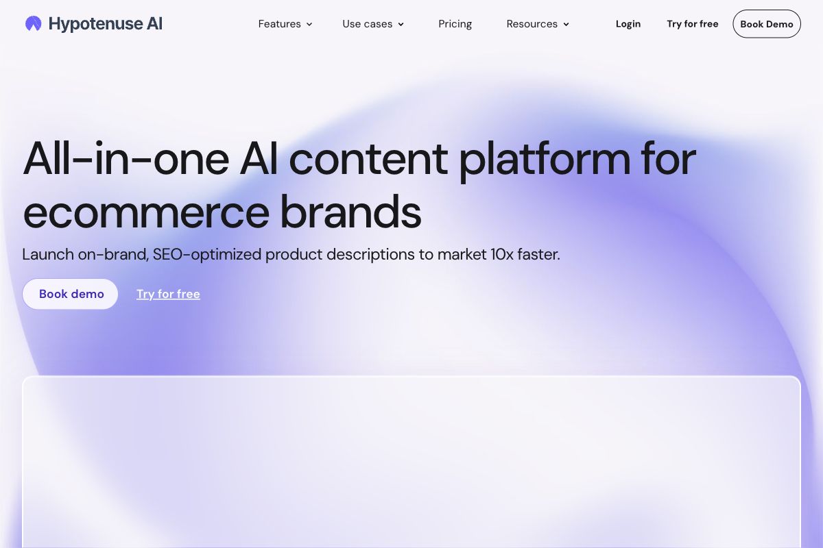 Hypotenuse AI - AI Content Platform for Ecommerce