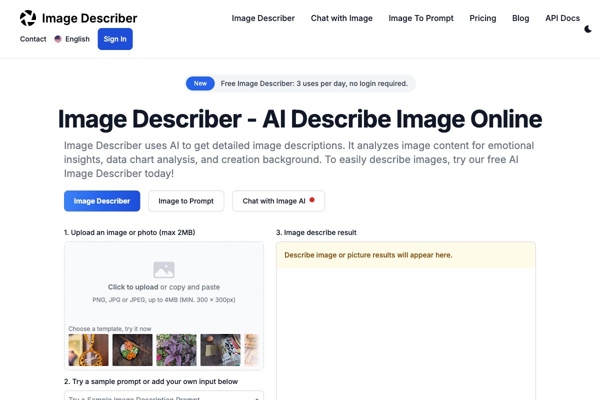 Image Describer: AI Describe Image Online