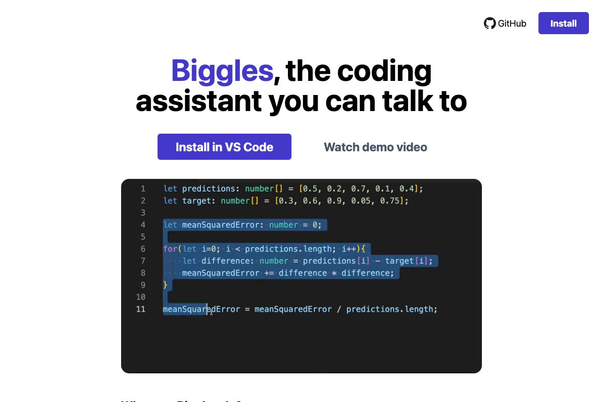 Biggles - The Talkable Coding Assistant