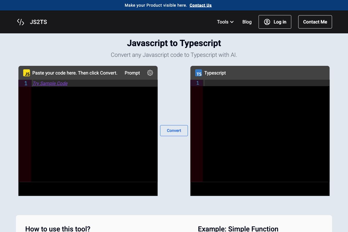 Javascript to Typescript Converter