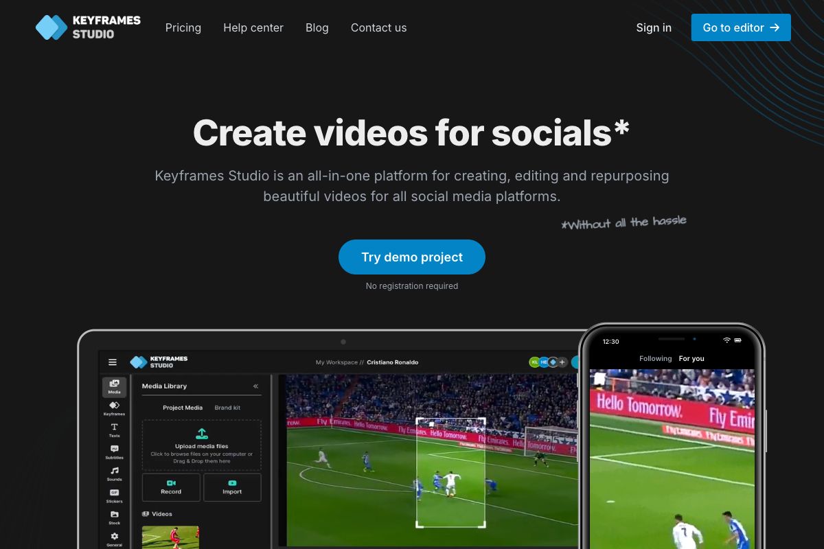 Keyframes Studio: Versatile Video Creation Platform