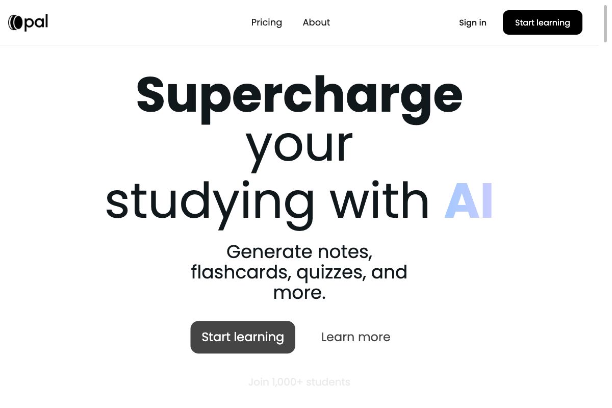 Opal: AI Study Tool for Students