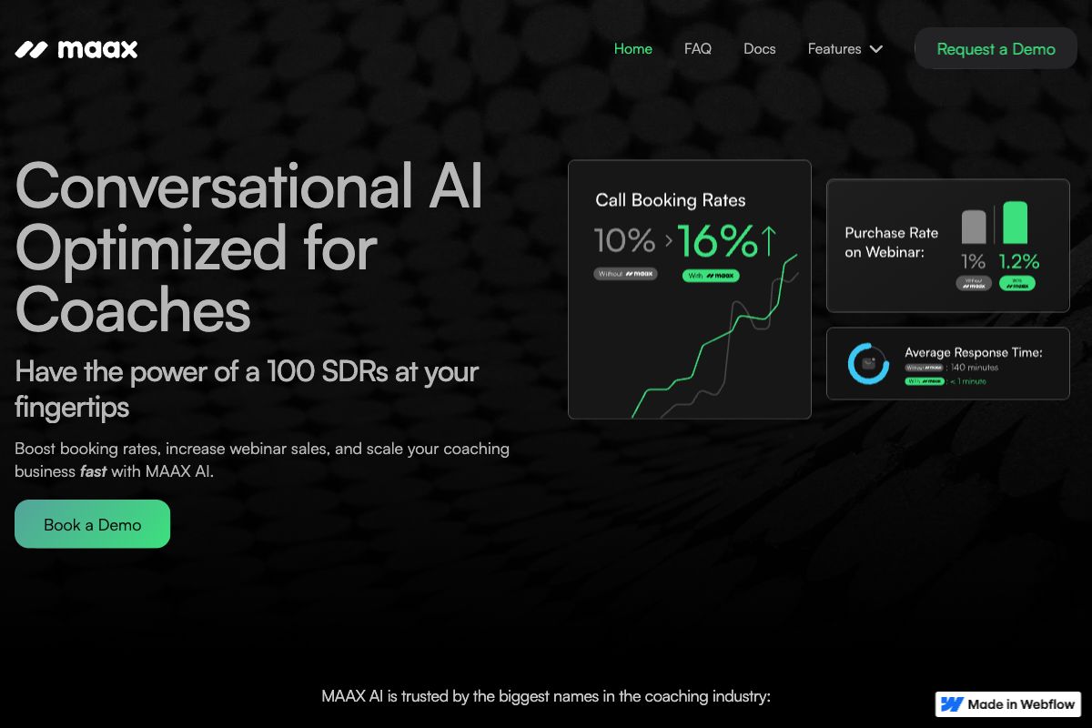 Conversational AI Optimized for Coaches - MAAX AI