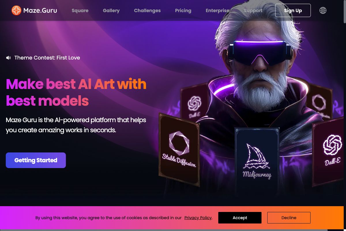Maze Guru - AI Art Generator Platform