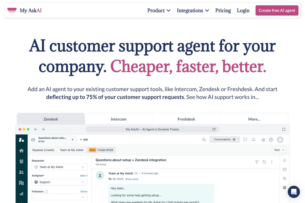 My AskAI: AI Customer Support Agent