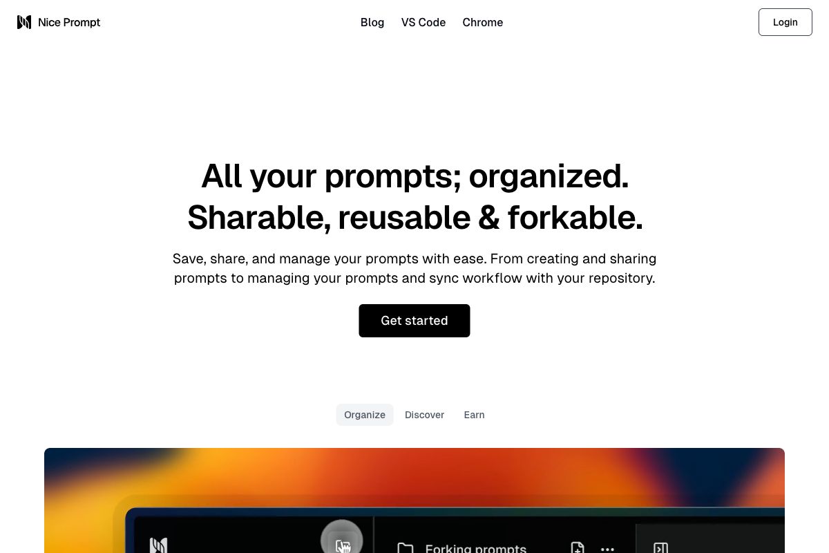 Nice Prompt - Organize, Share and Earn from Your Prompts