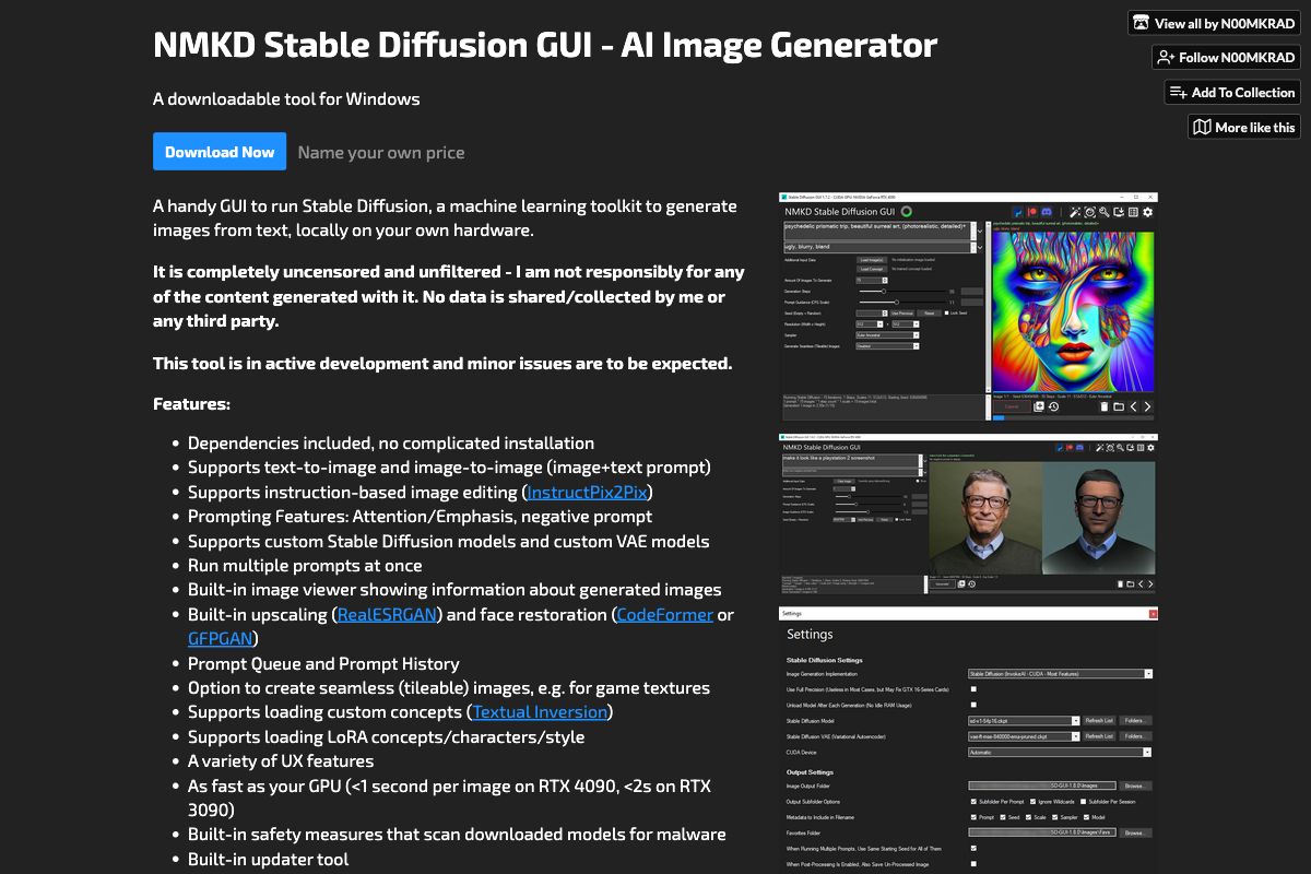 NMKD Stable Diffusion GUI - AI Image Generator