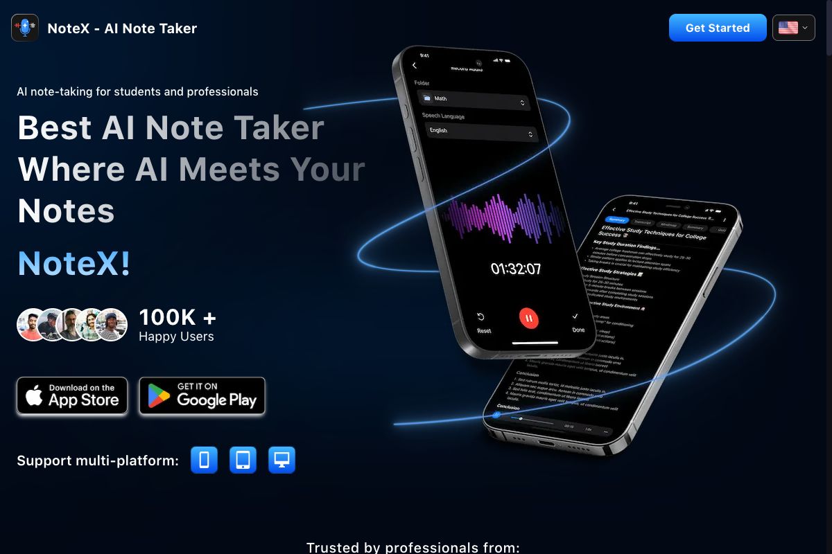NoteX: AI Note Taking & Voice To Notes