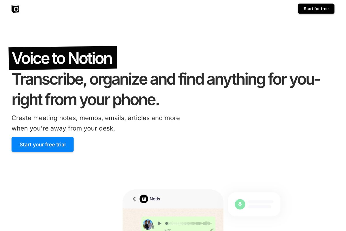 Notis - Your Second Brain AI Assistant