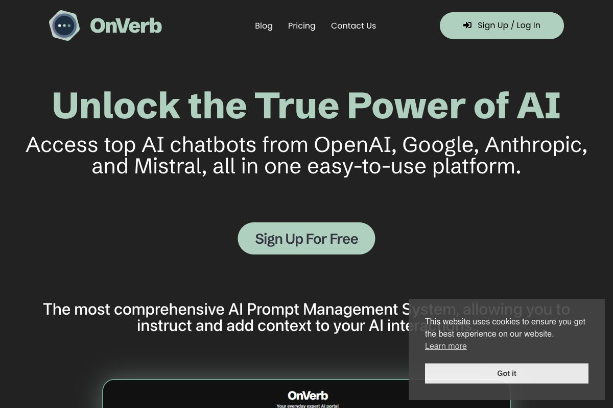 OnVerb AI Prompt Management Platform