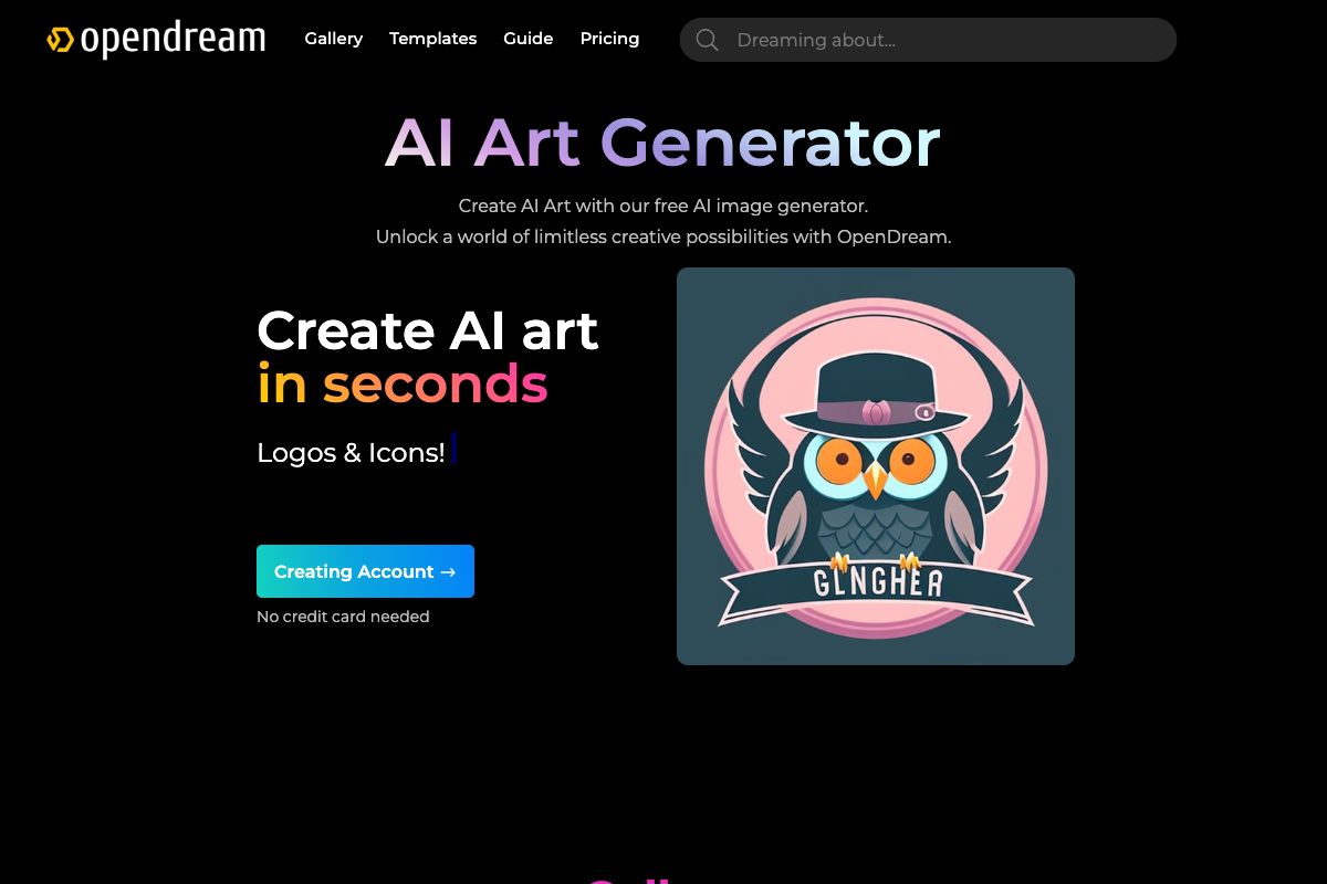 OpenDream AI Art Generator