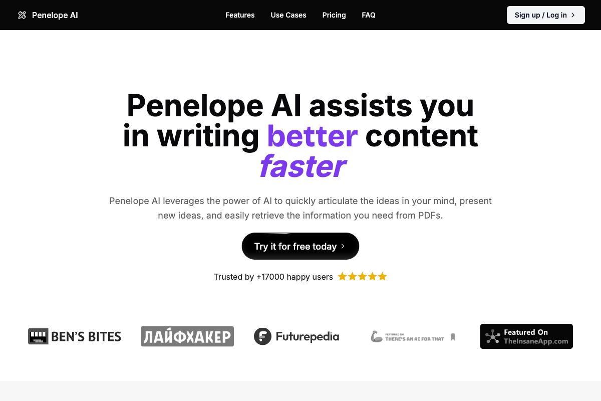 Penelope AI: Innovate Your Writing