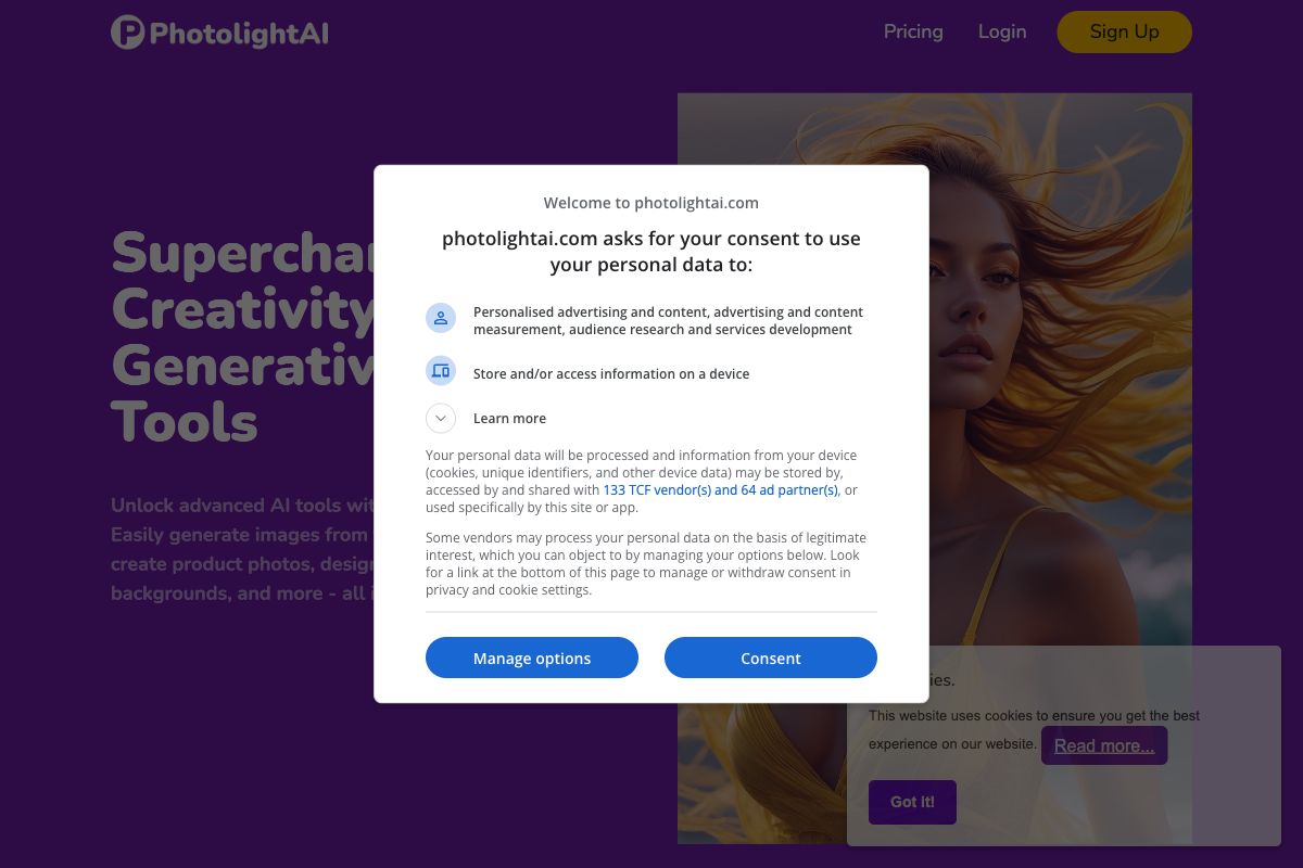 PhotolightAI: Generative AI Tools for Creative Workflows