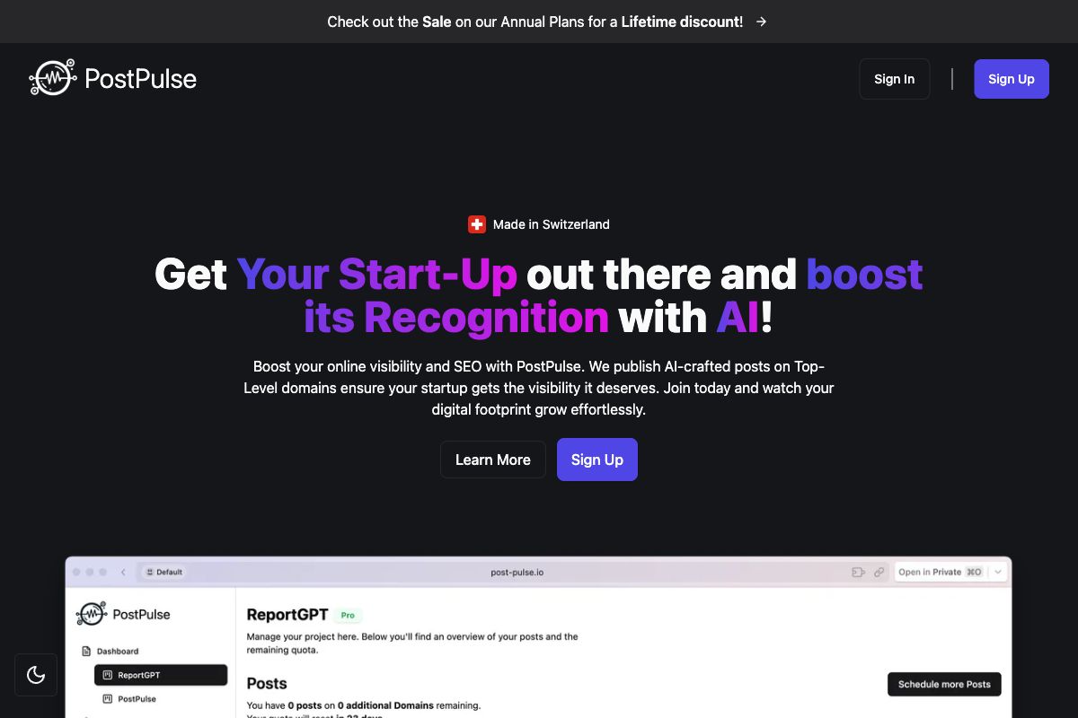 PostPulse - Boost Your SaaS Online Presence with AI