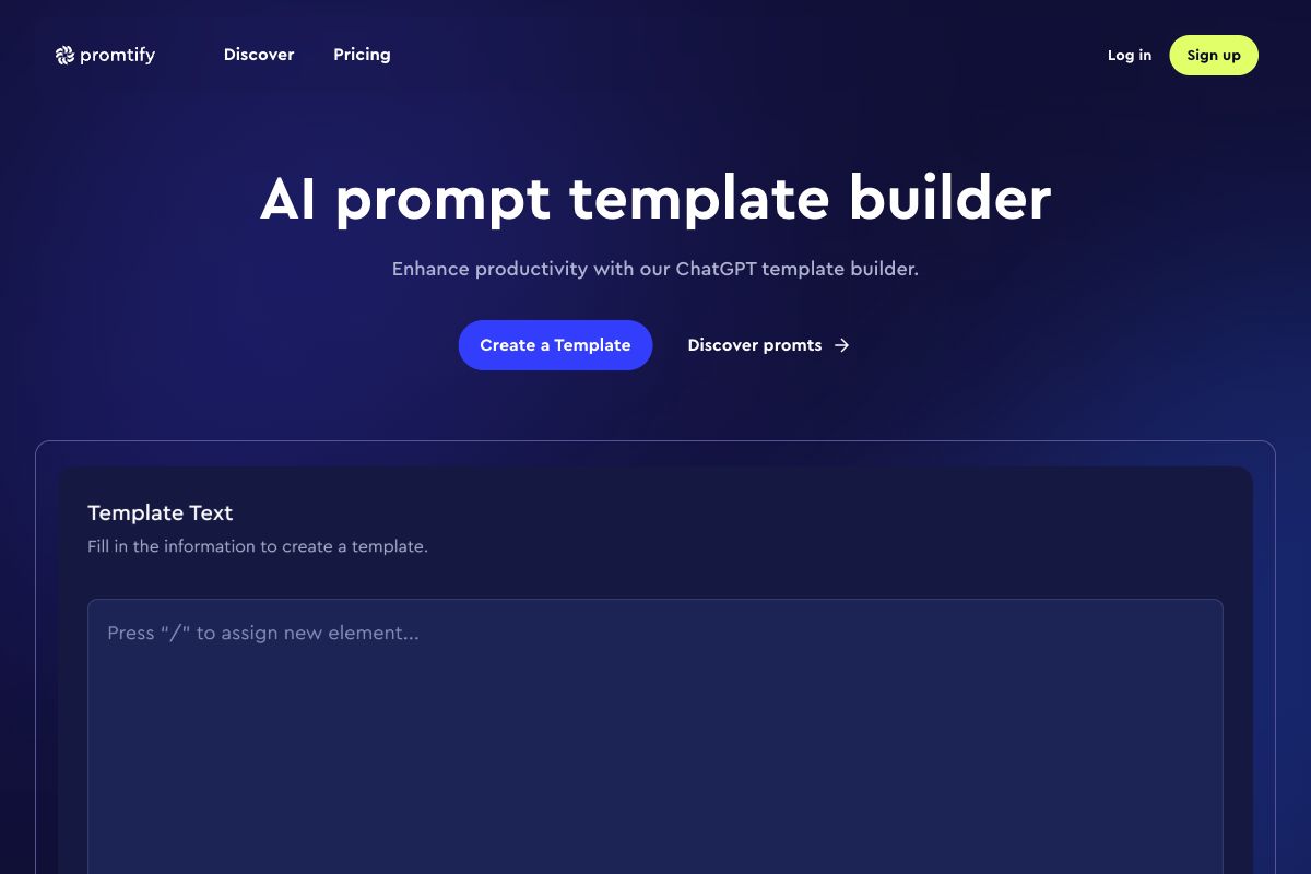 Promtify - AI Prompt Template Builder