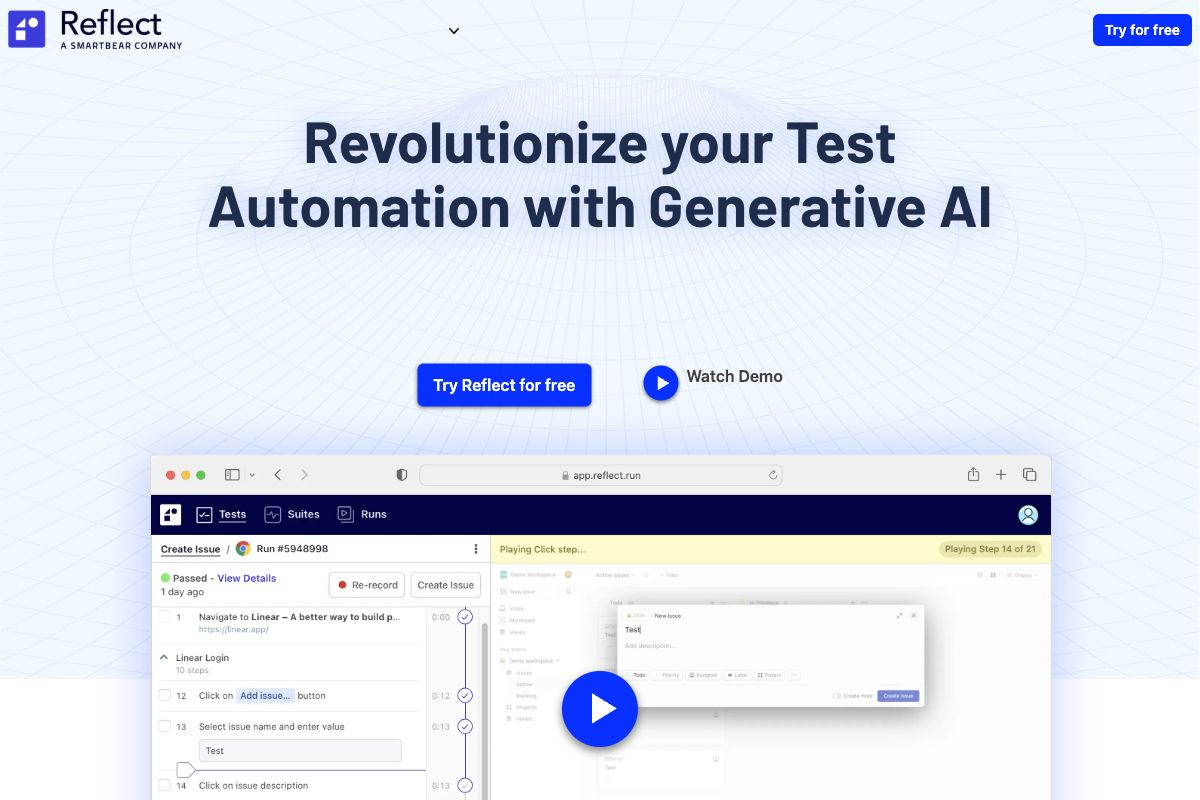 Reflect - AI-Powered Test Automation