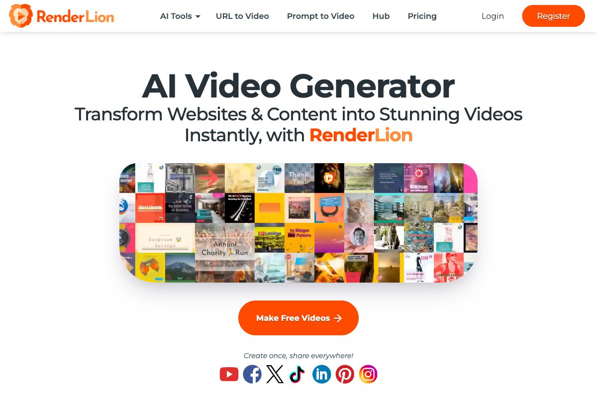 RenderLion AI Video Generator