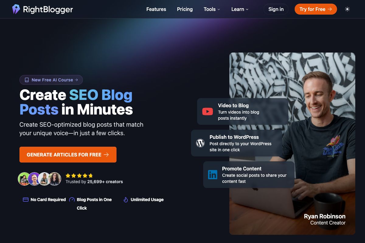 RightBlogger - AI Content Creation Platform