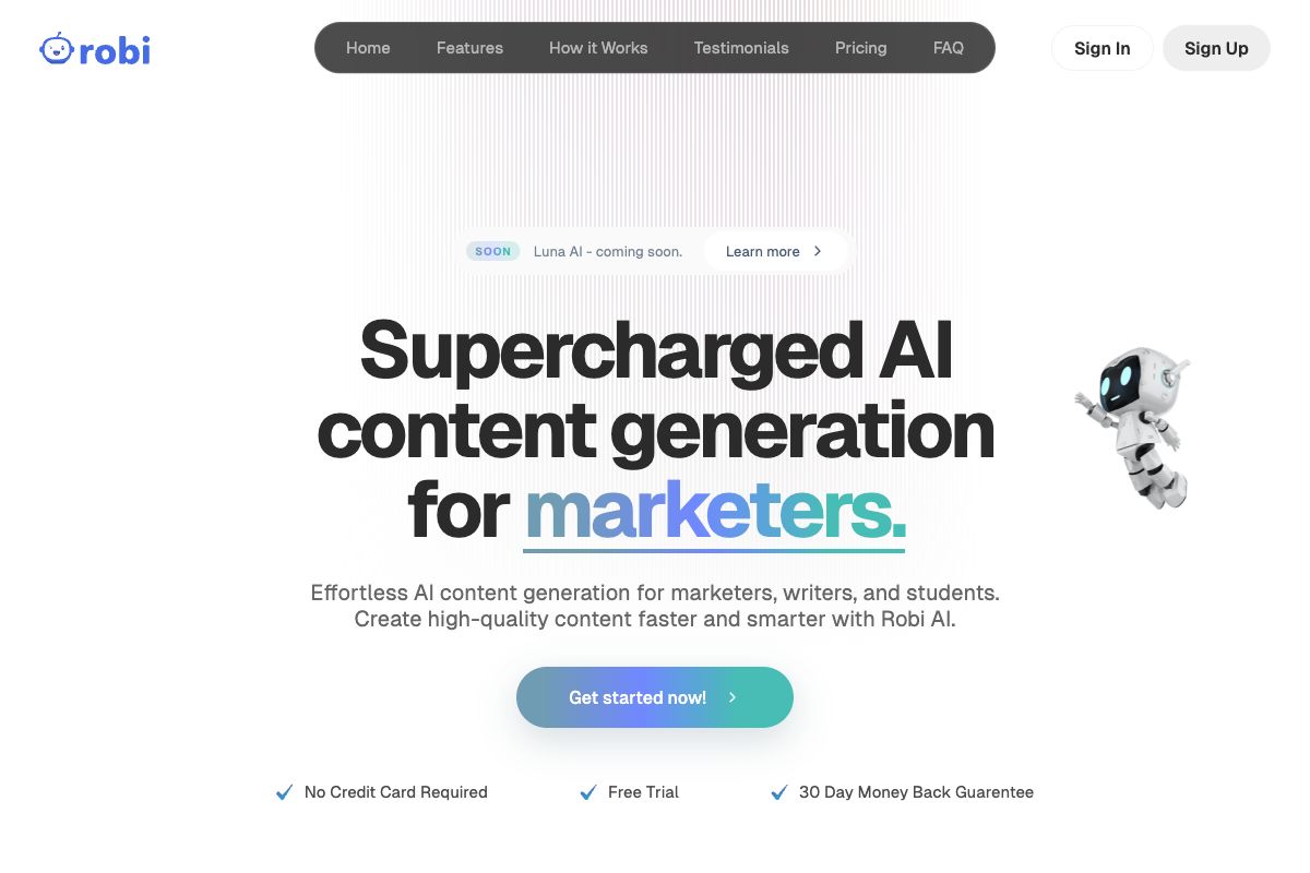 Robi AI - Supercharged AI Content Generation Tool