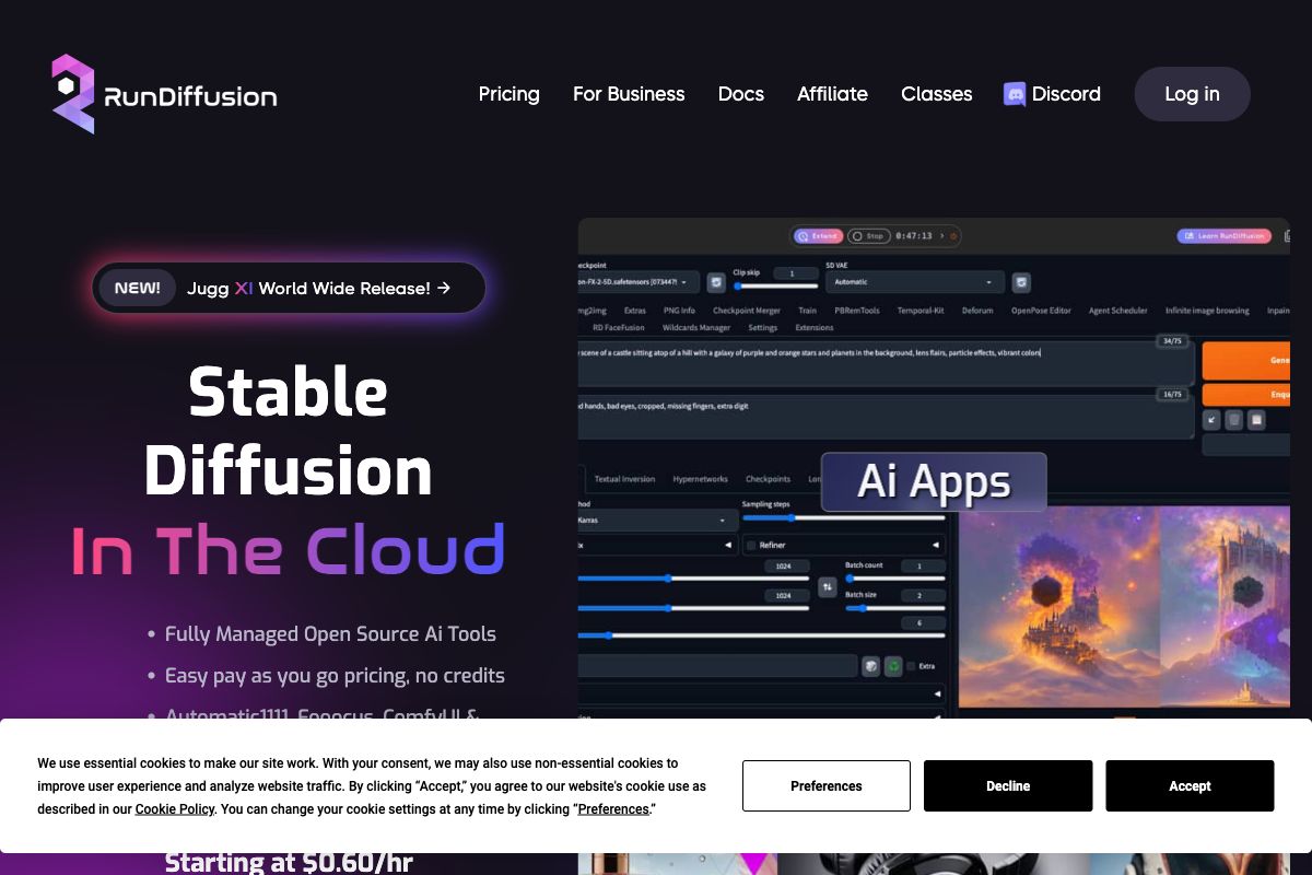 RunDiffusion: Cloud AI Image & Video Generation Platform