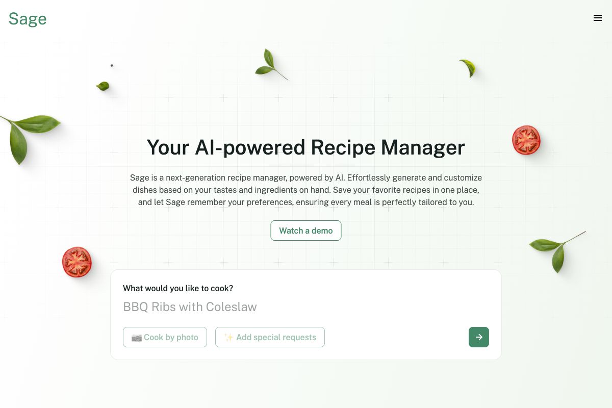 Sage: Your AI-Powered Recipe Manager