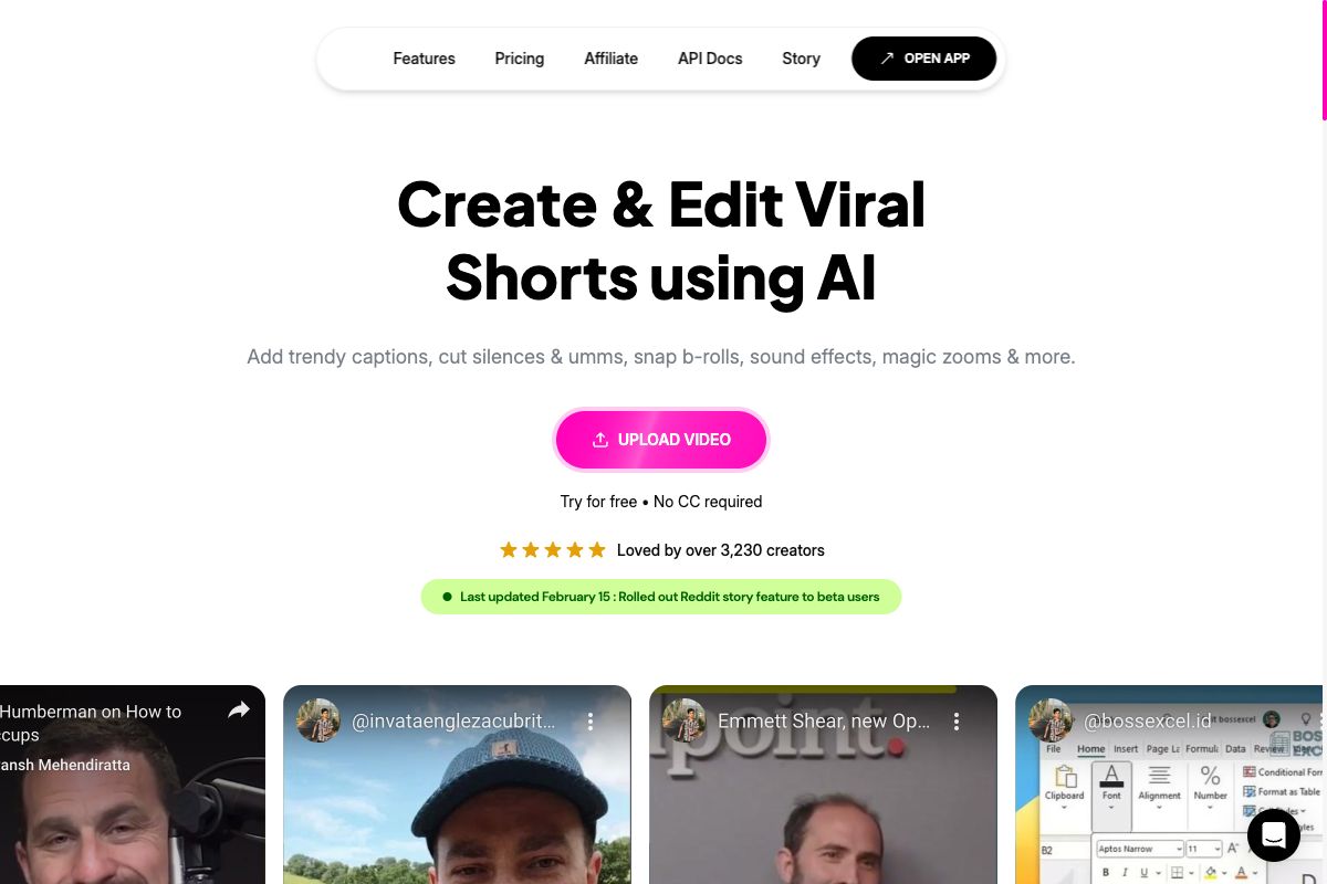 Slick - AI Video Editing for Viral Shorts