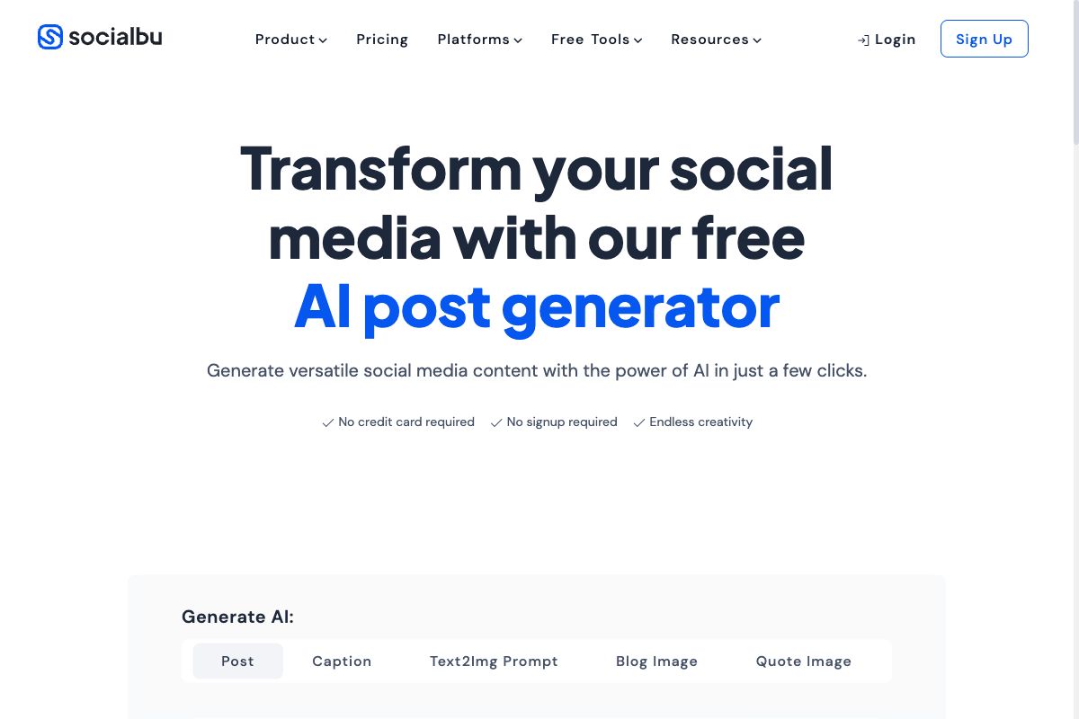 SocialBu AI Post Generator