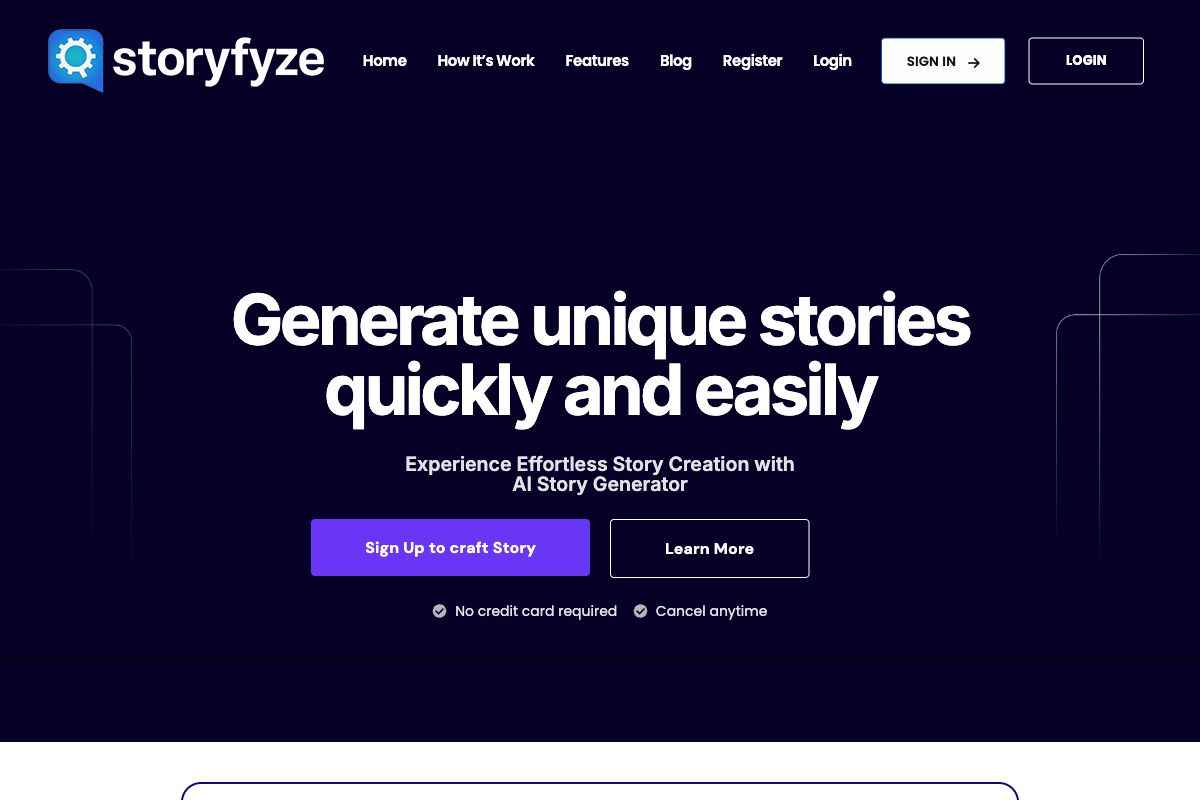 StoryFyze AI Story Generator