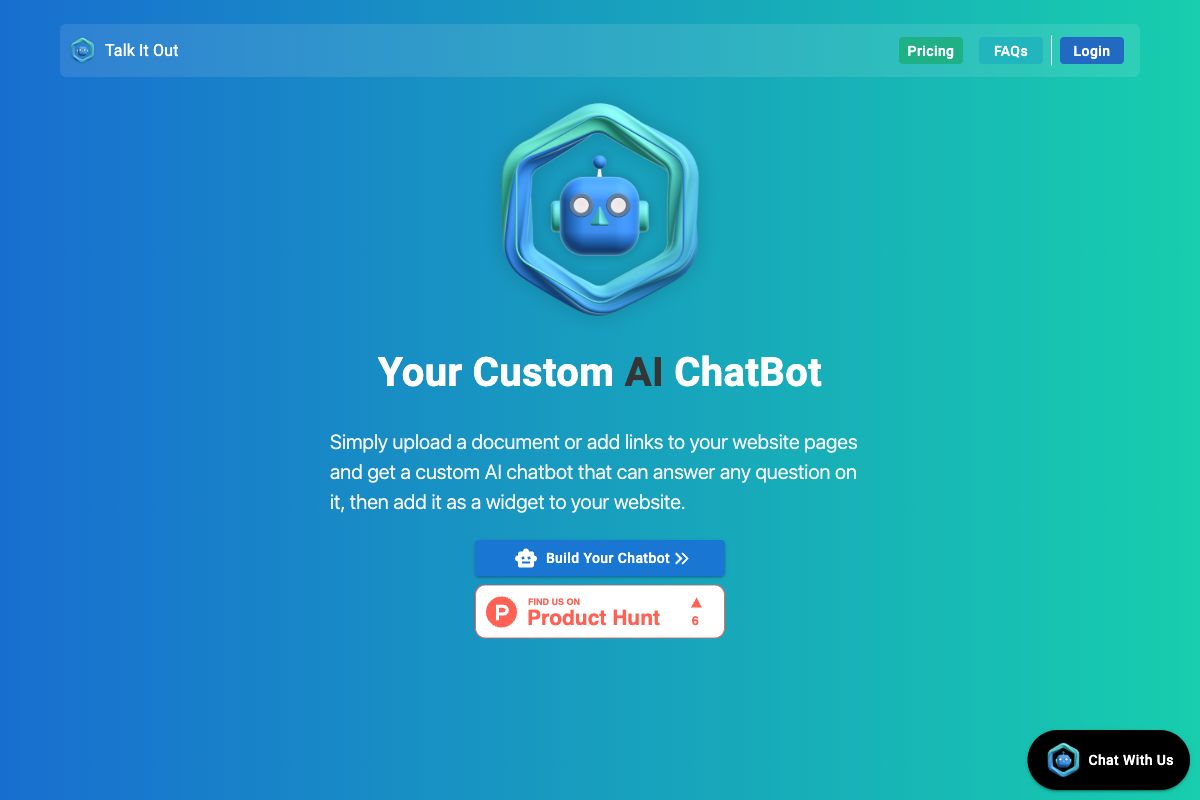 Talk It Out - Your Custom AI ChatBot