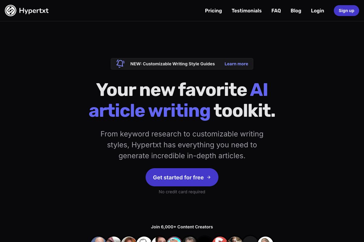 Hypertxt - AI Article Writing Toolkit