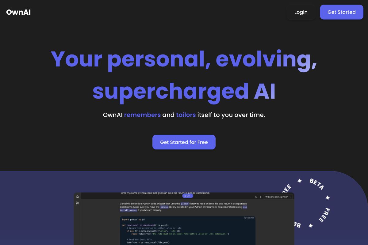 OwnAI: Your Personal, Evolving AI