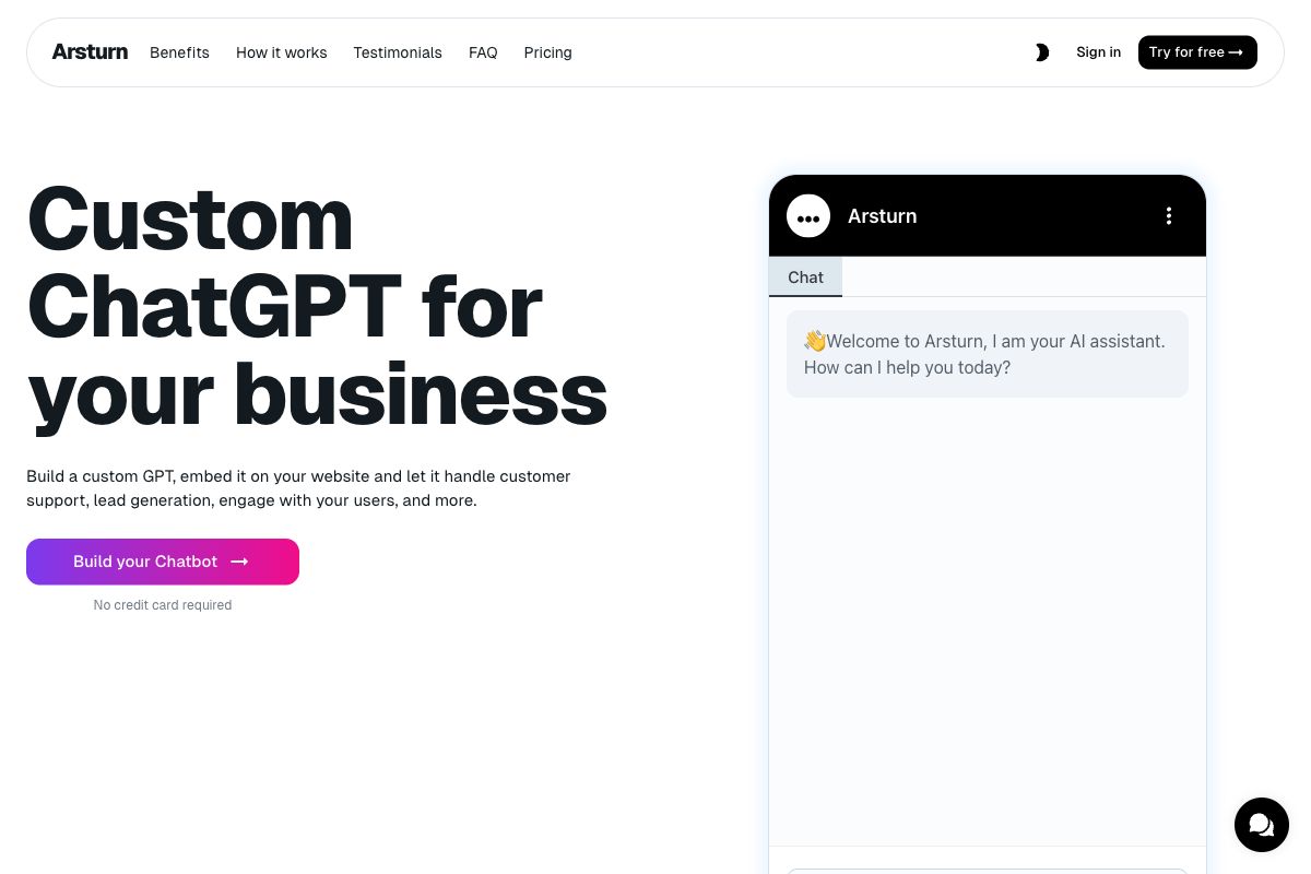 Arsturn - Custom ChatGPT for Businesses