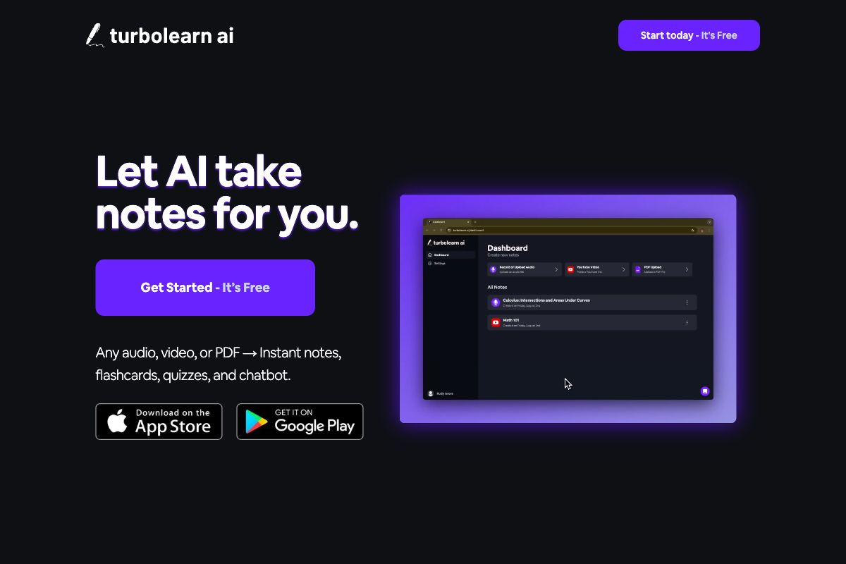 Turbolearn - AI-Powered Study Assistant