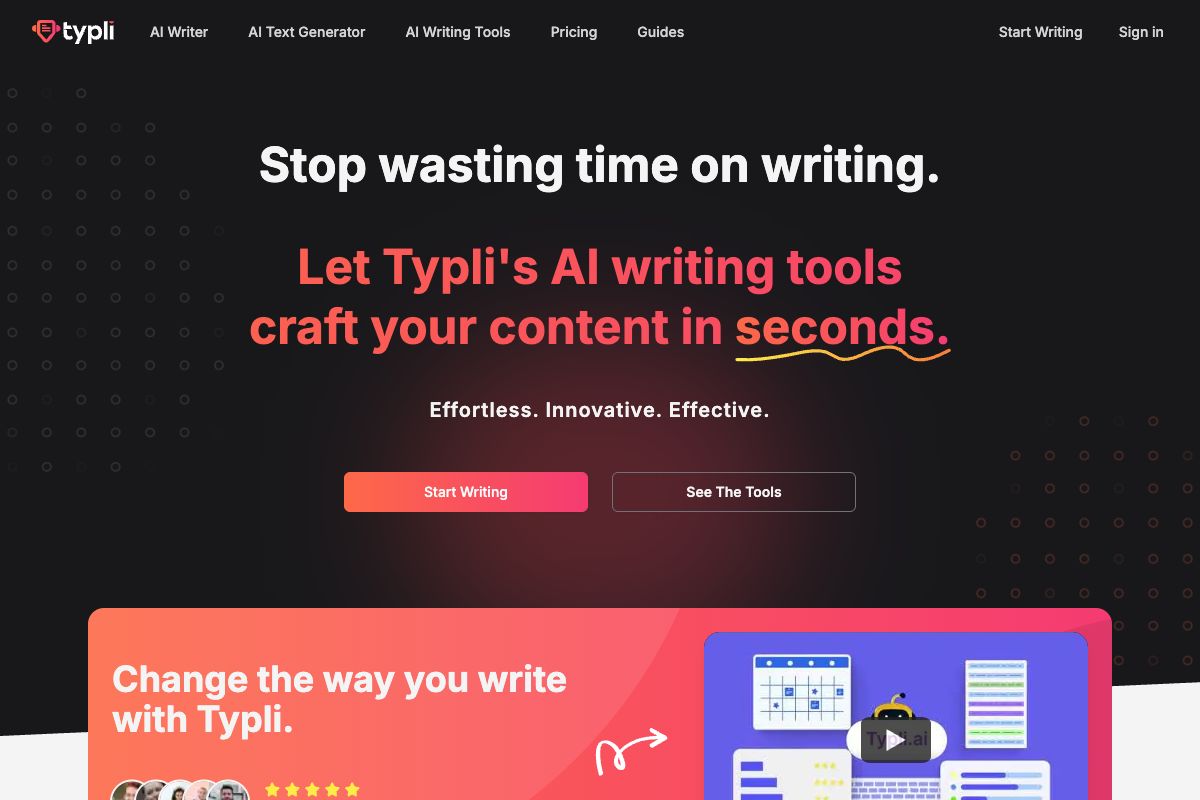 Typli - Advanced AI Writing Tools