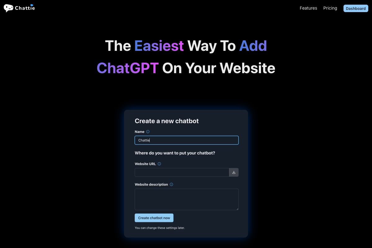 Chattie: Add ChatGPT to Your Website