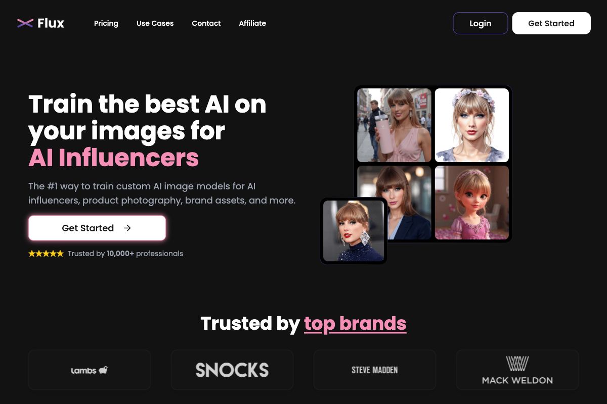 Flux AI - Custom AI Image Models for Influencers and Brands