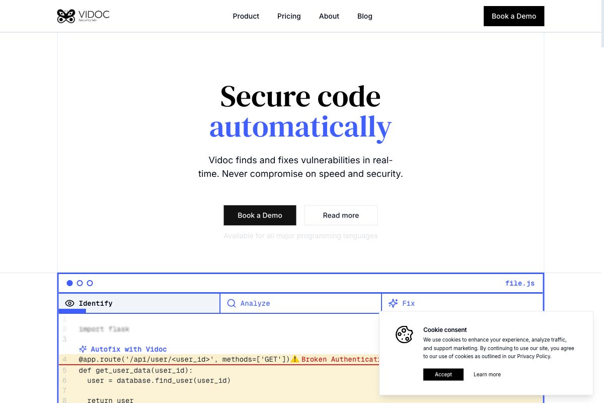 Vidoc Security Lab - Secure code automatically