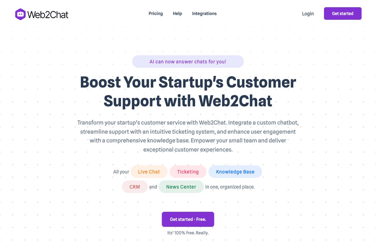 Boost Your Startup's Customer Support with Web2Chat