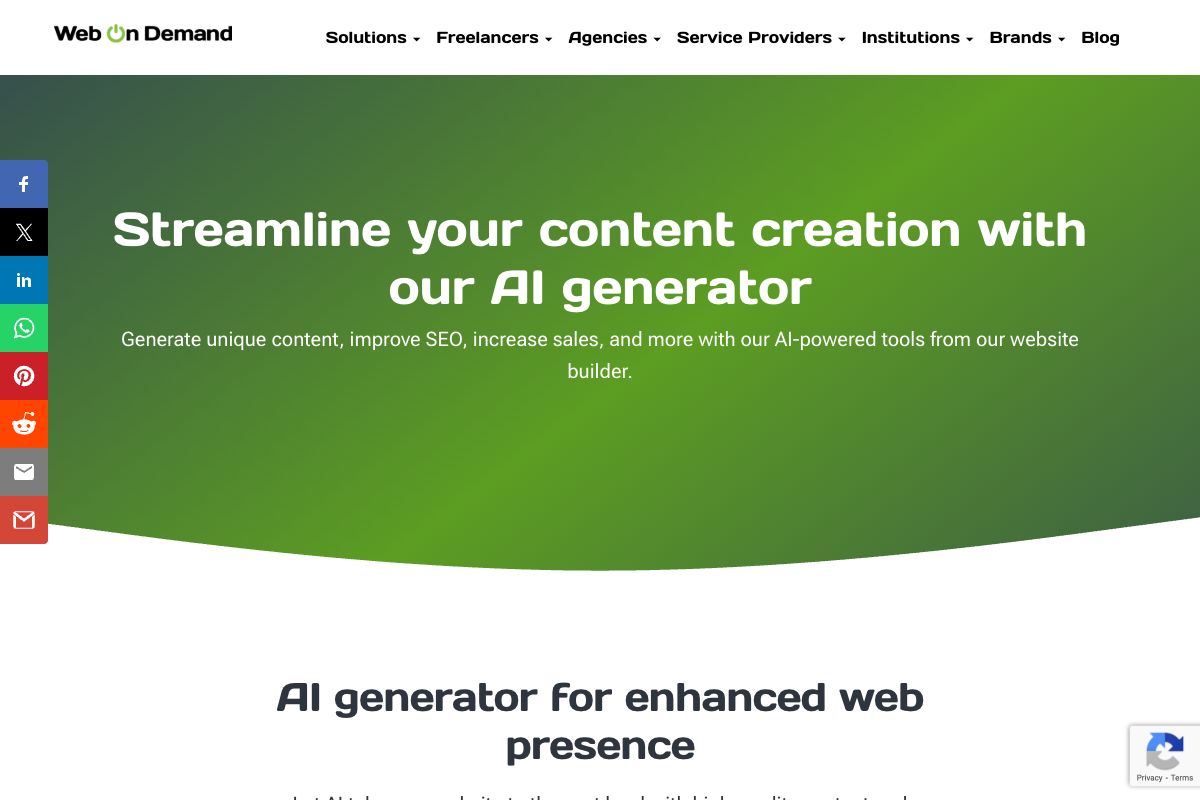 Web on Demand - AI-Enhanced Web Development Platform