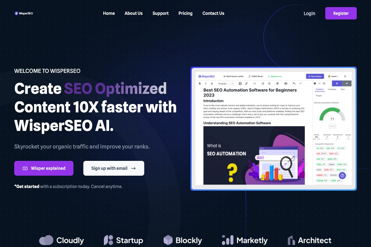 WisperSEO - AI-Powered SEO Content Generation Tool