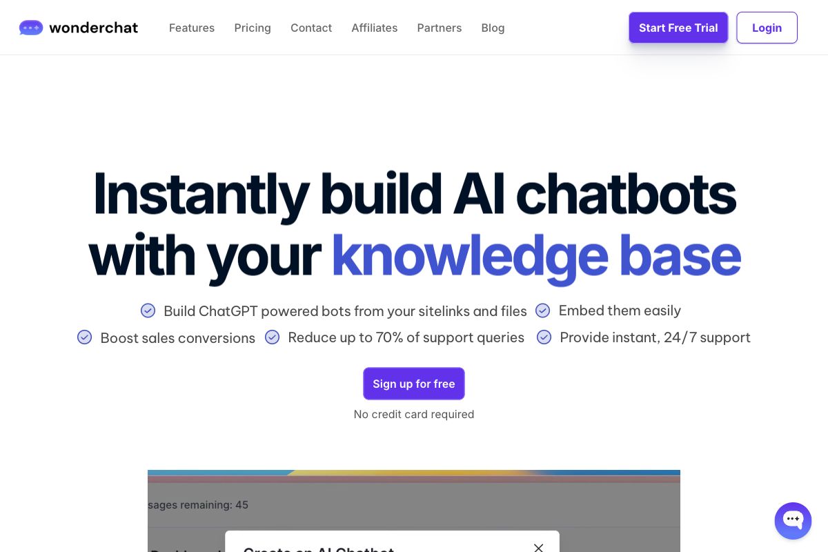 Wonderchat - AI Chatbot Builder for Businesses