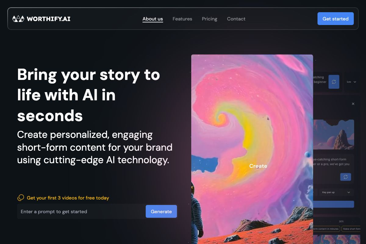 Worthify.ai - AI-driven Short-form Video Content Solution